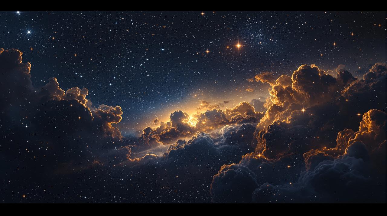 搜短剧网站 - 璀璨星空背景，闪亮的天狼星照耀夜空